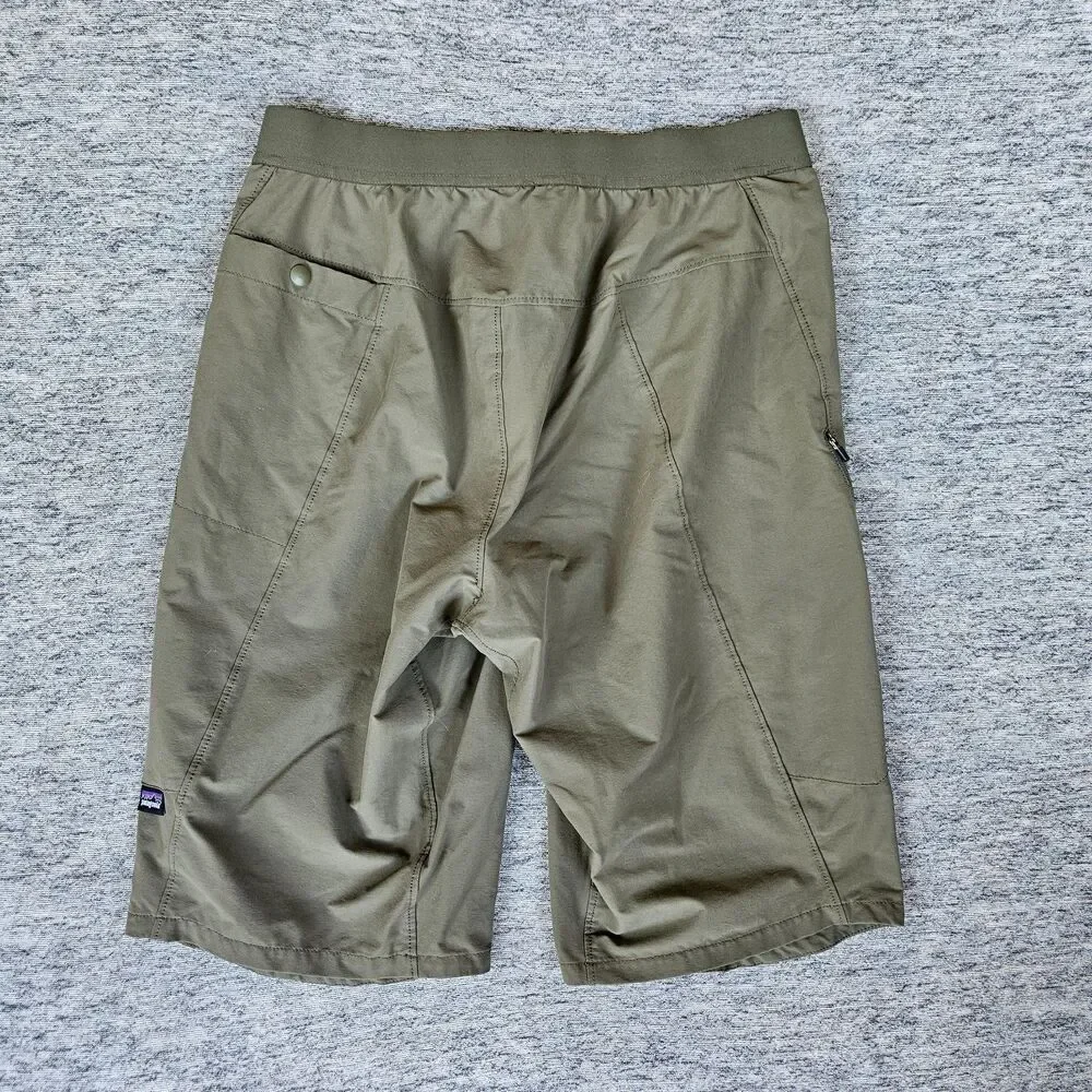 Patagonia Mens Landfarer Bike Shorts 12” Army Green Size 30 Stretch Lightweight